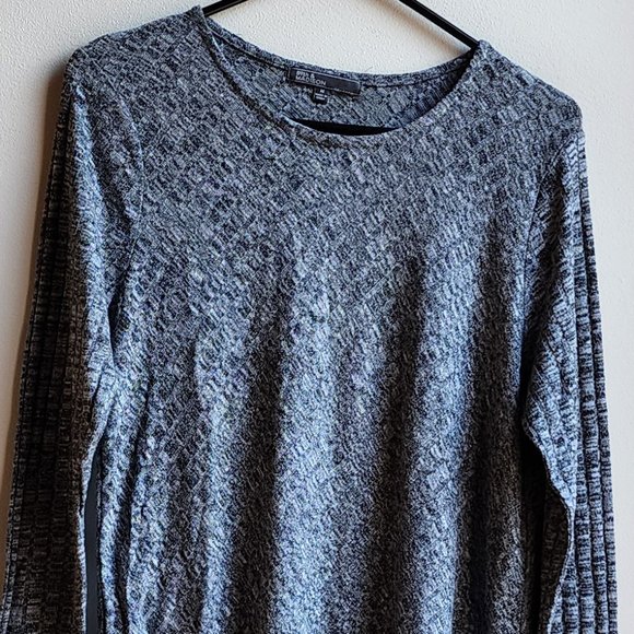 89th & Madison Gray Angled/Ribbed Scoop Neck Jersey Size Medium - Picture 6 of 14